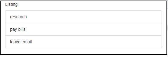 list group